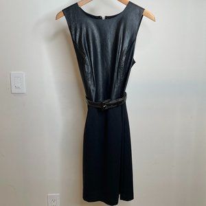 Michael Kors smart sleeveless dress with leather bodice